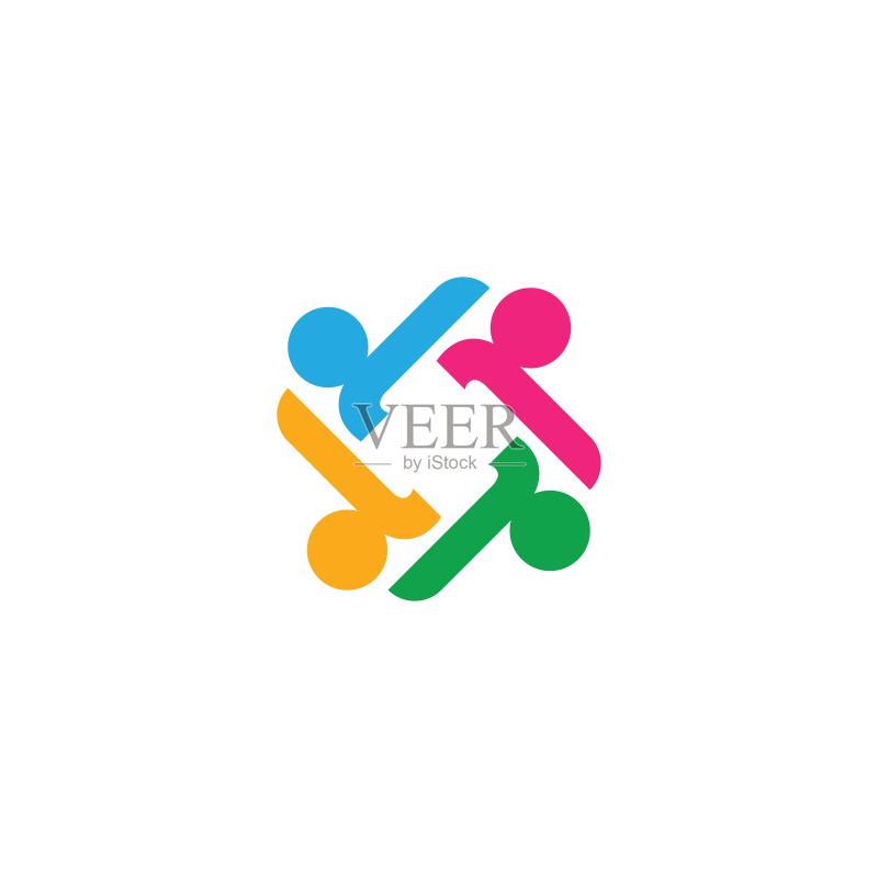 团队合作矢量图标图标素材