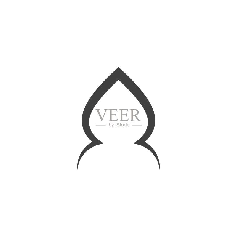 清真寺窗户矢量图标图标素材