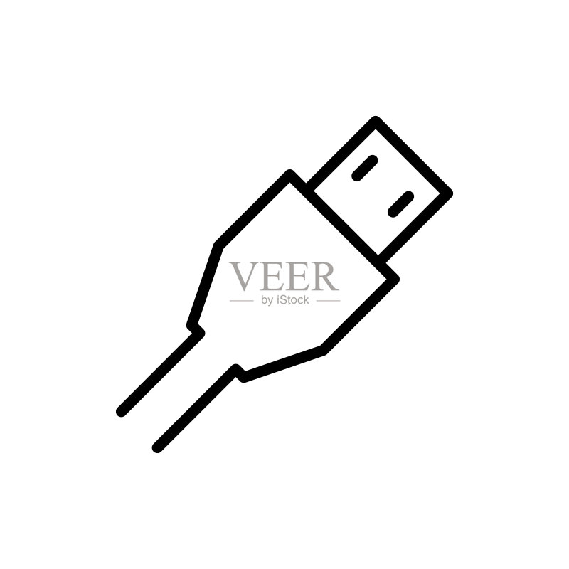 简约电缆线条图标图标素材