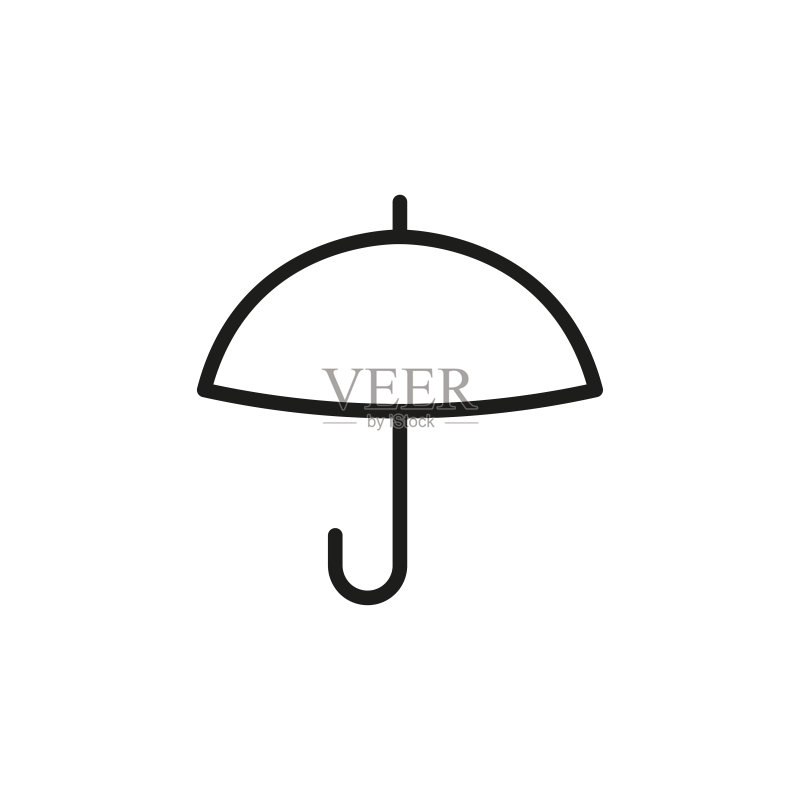 雨伞线条图标图标素材