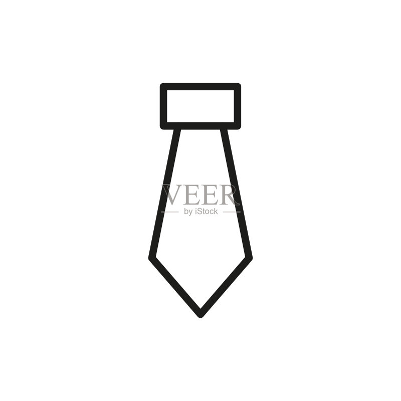 简约领带线条图标图标素材
