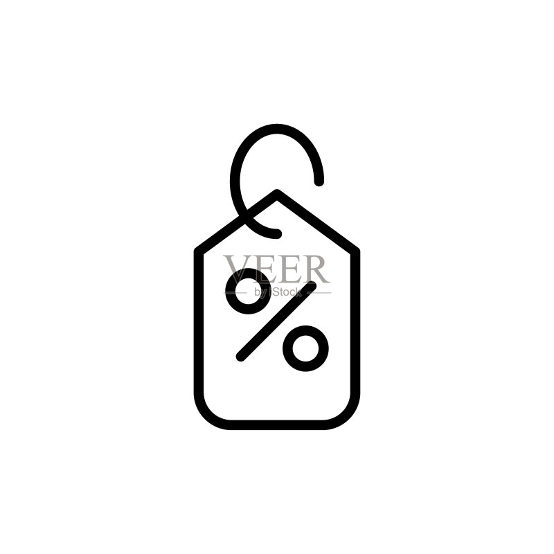 简约价格标签线性图标图标素材