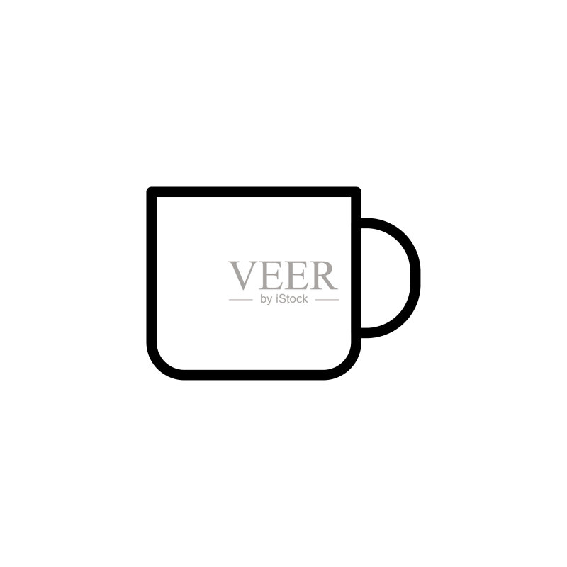 简约杯子线条图标图标素材