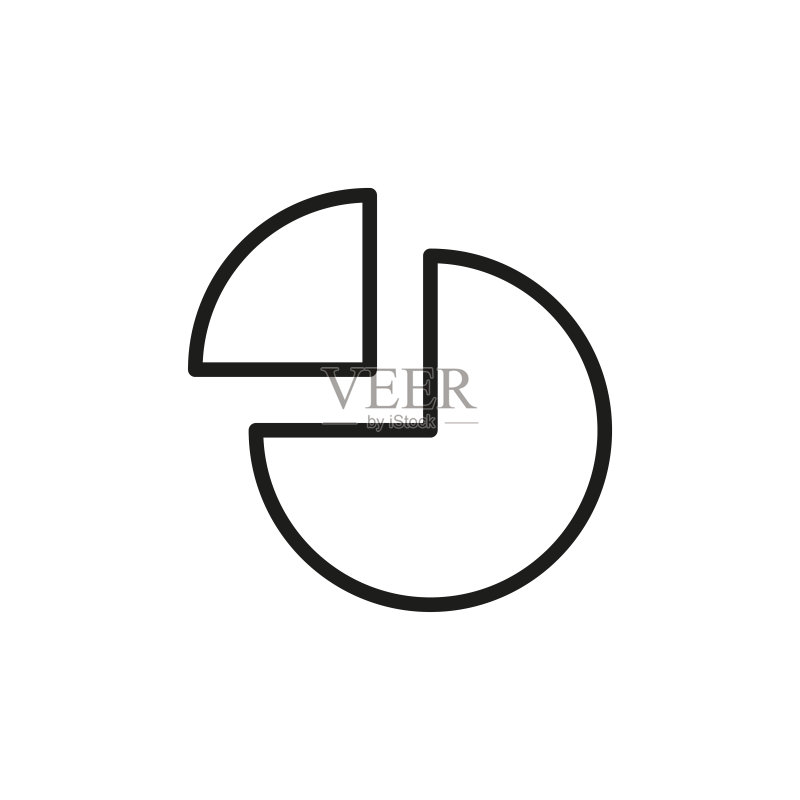 简约饼图线条图标图标素材