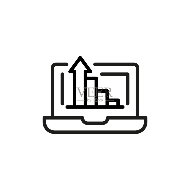 简单IT分析线条图标图标素材