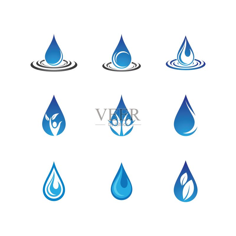 水滴矢量图标图标素材