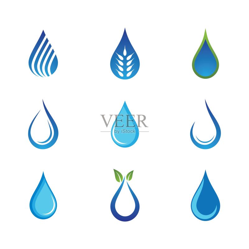 水滴矢量图标图标素材