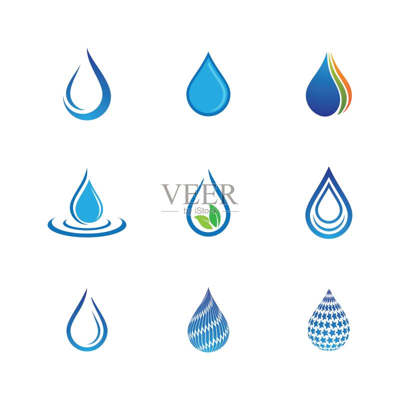 水滴矢量图标图标素材