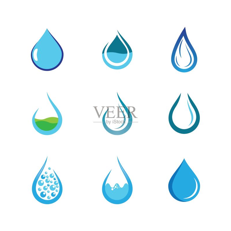 水滴矢量图标图标素材