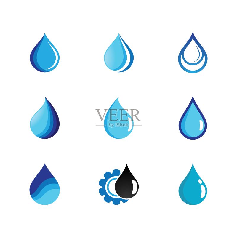 水滴矢量图标图标素材