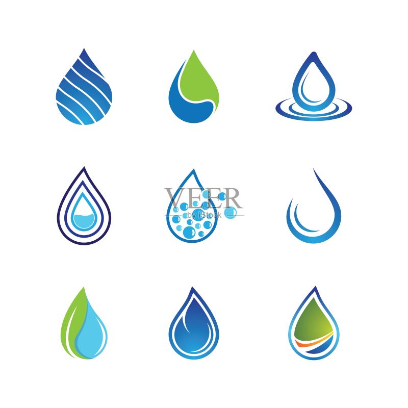 水滴矢量图标图标素材