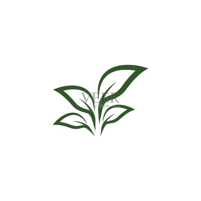 叶子符号矢量图标图标素材