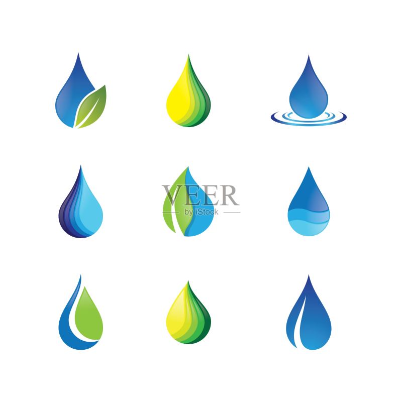 水滴矢量图标图标素材