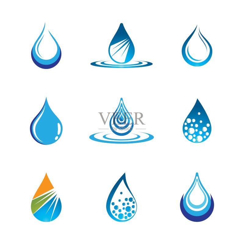 水滴矢量图标图标素材
