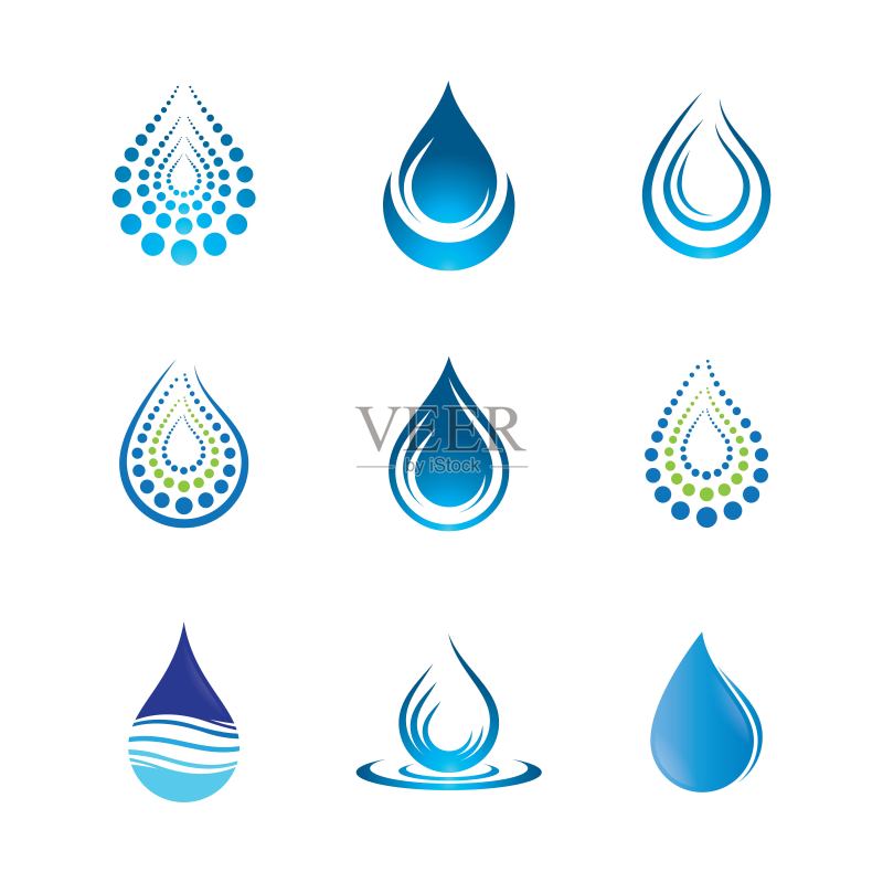 水滴矢量图标图标素材