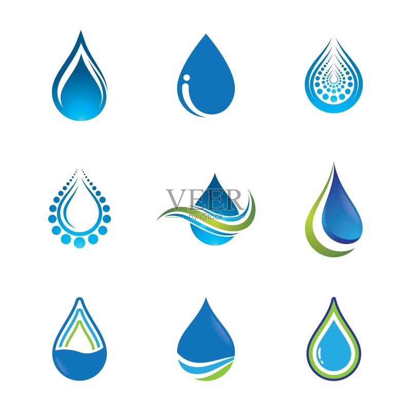 水滴矢量图标图标素材