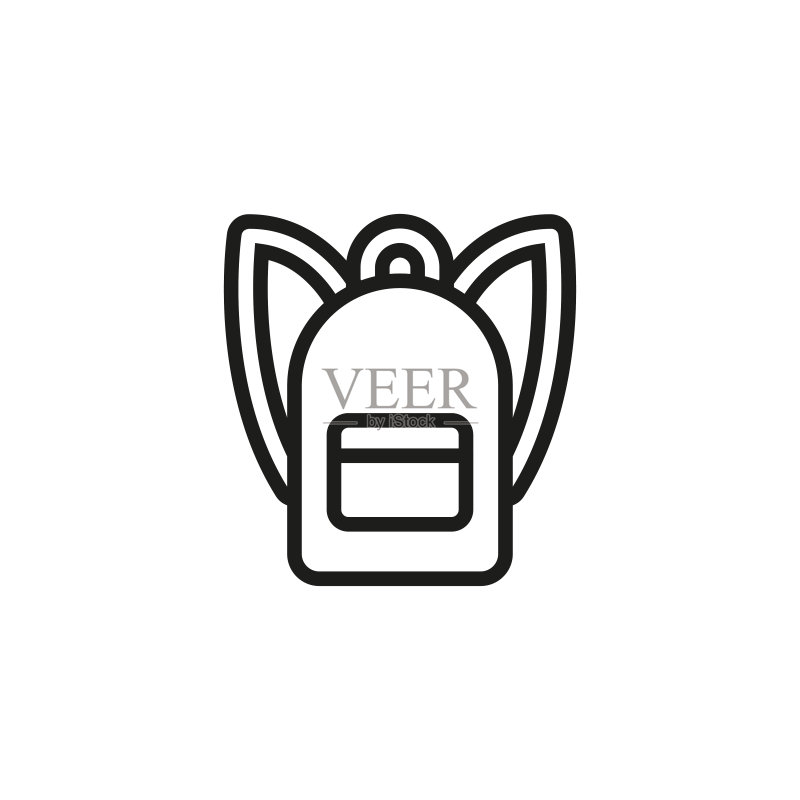简约背包线条图标图标素材