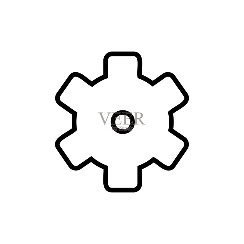 简约齿轮线条图标图标素材