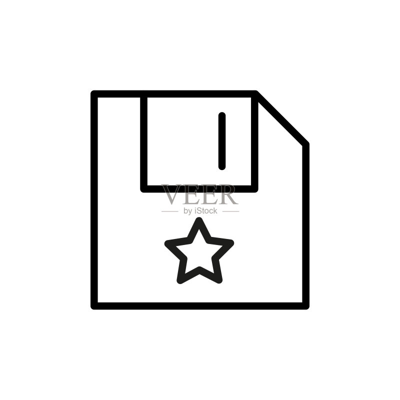 软盘线条图标图标素材