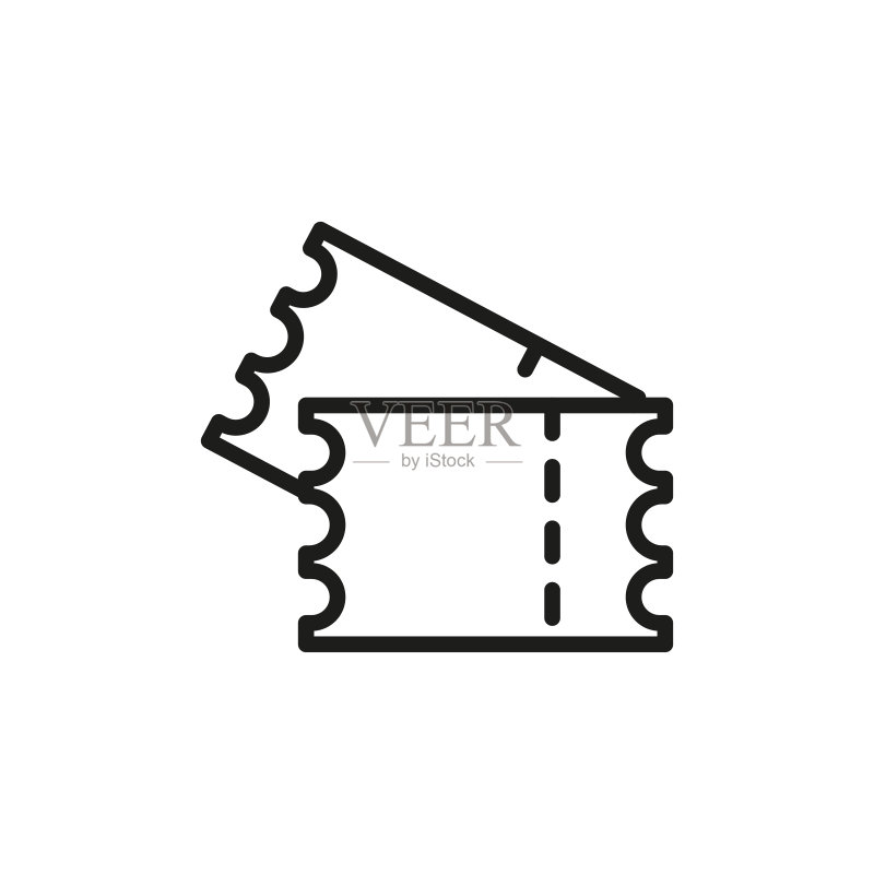 简易票务线条图标图标素材