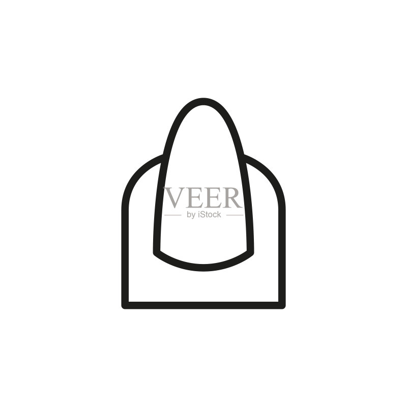 简约美甲线条图标图标素材