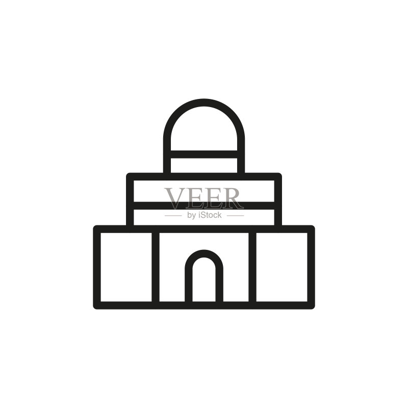 简约建筑线条图标图标素材