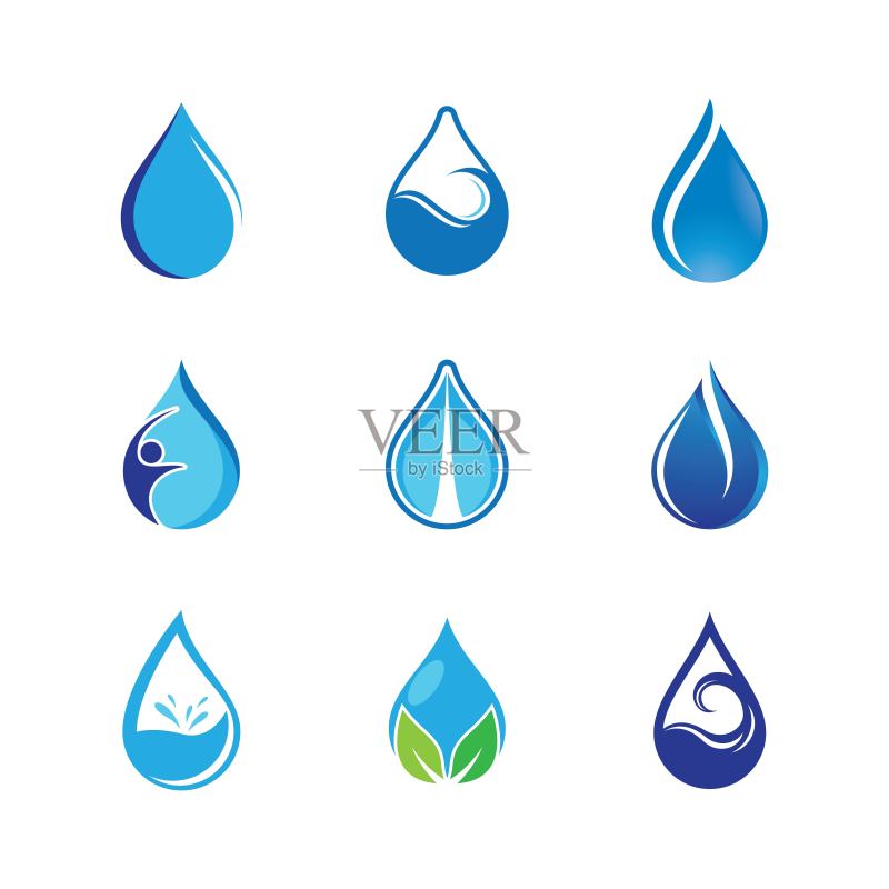 水滴矢量图标图标素材