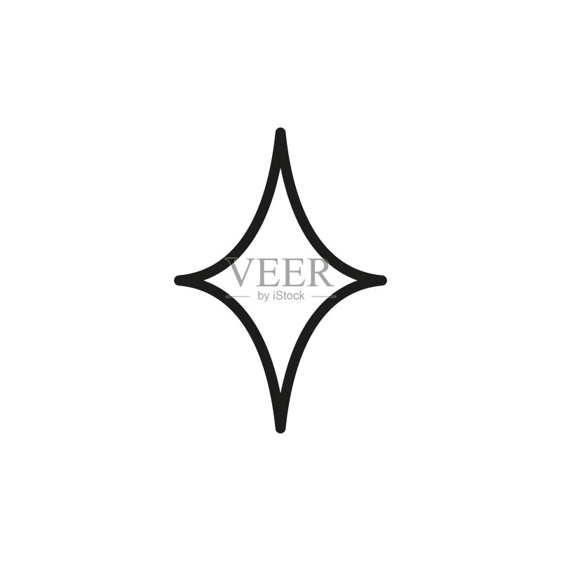 简单的闪光线条图标图标素材