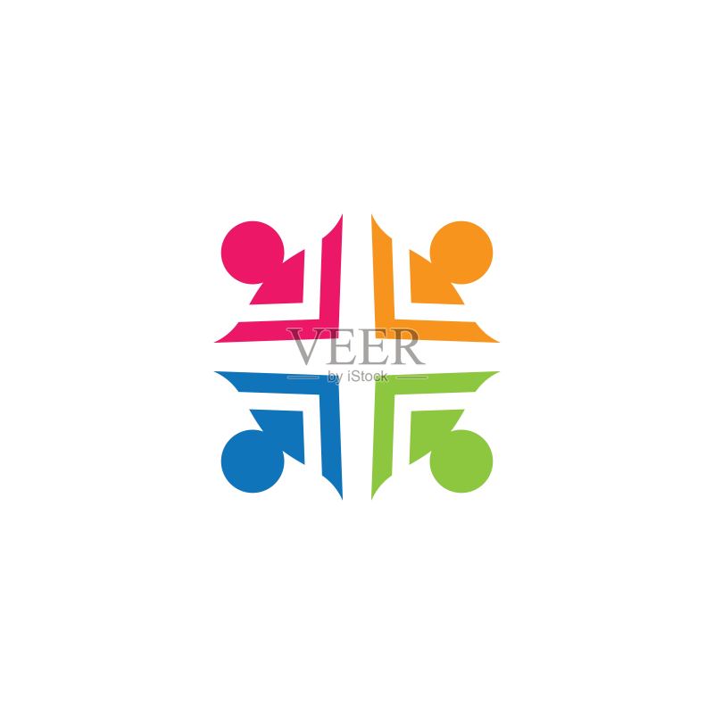 团队合作矢量图标图标素材