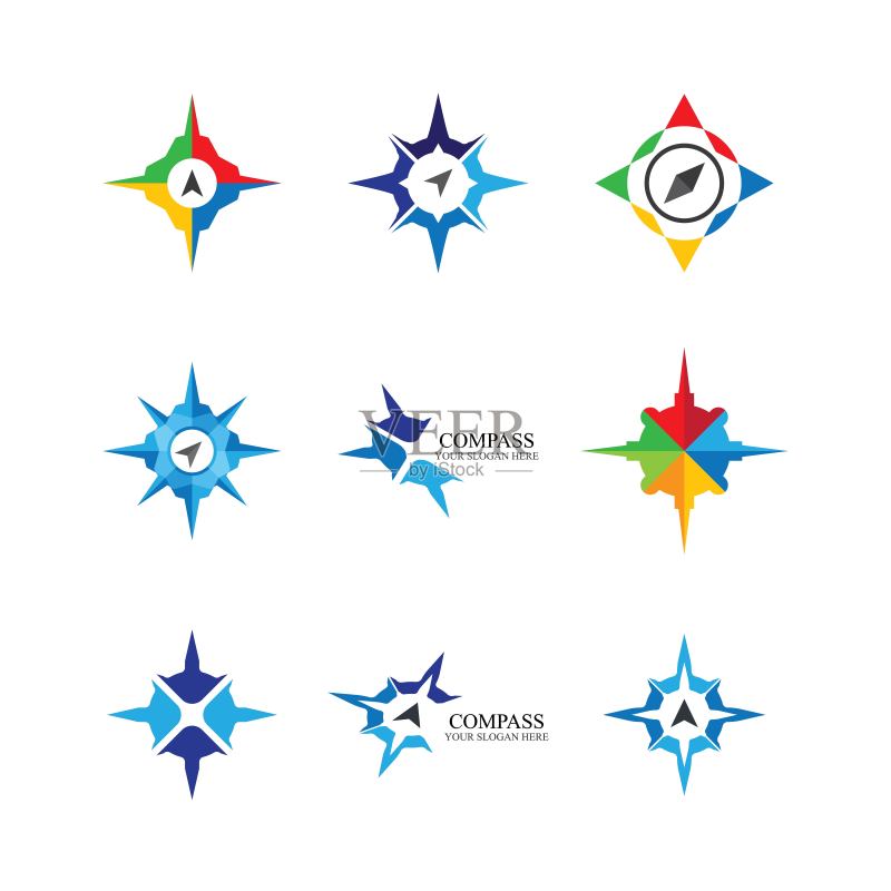 指南针符号矢量图标图标素材