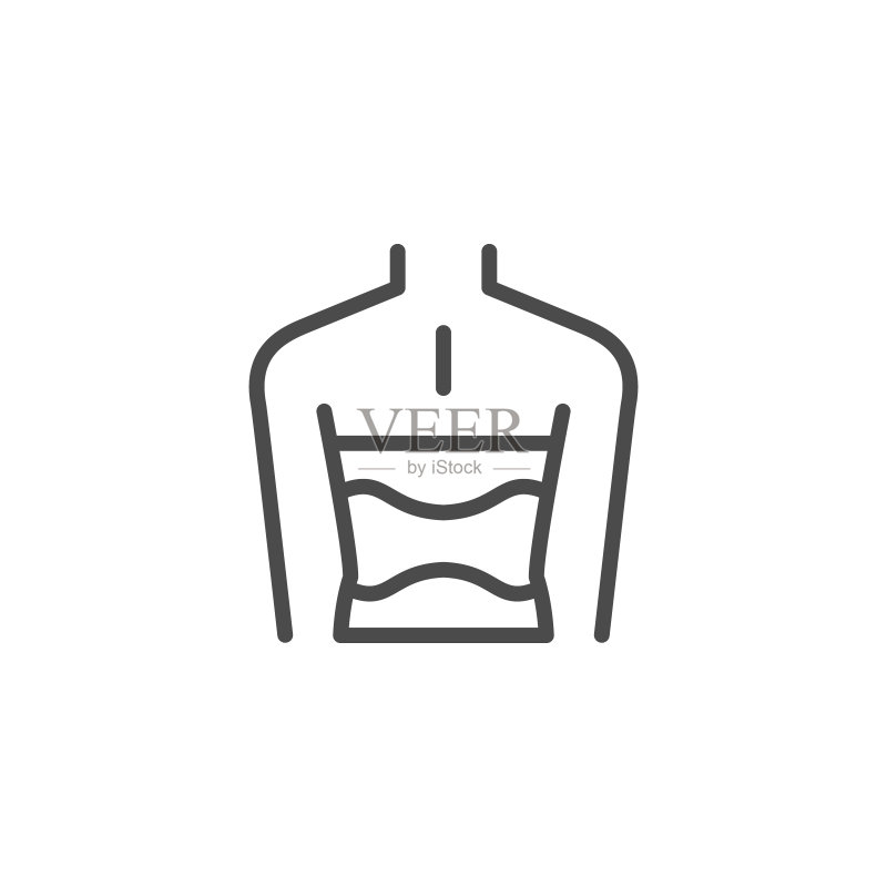 支撑胸衣轮廓图标图标素材