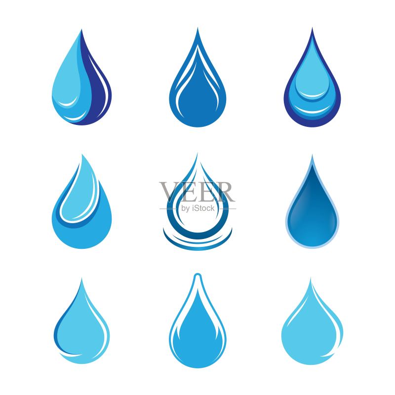 水滴矢量图标图标素材