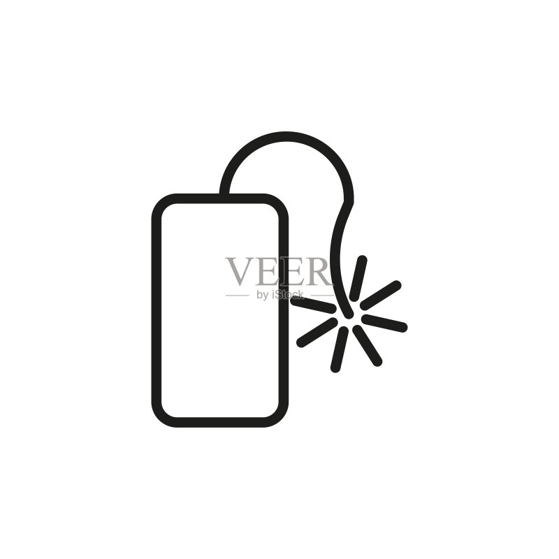 简约鞭炮线性图标图标素材