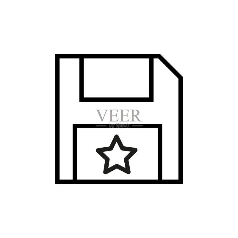 软盘线条图标图标素材