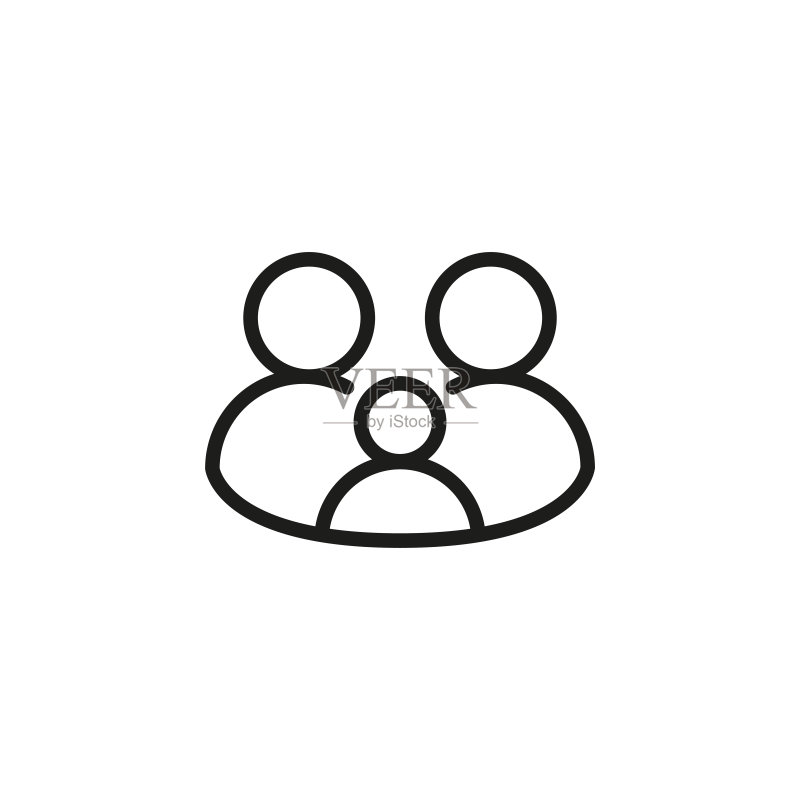 简约家庭线条图标图标素材