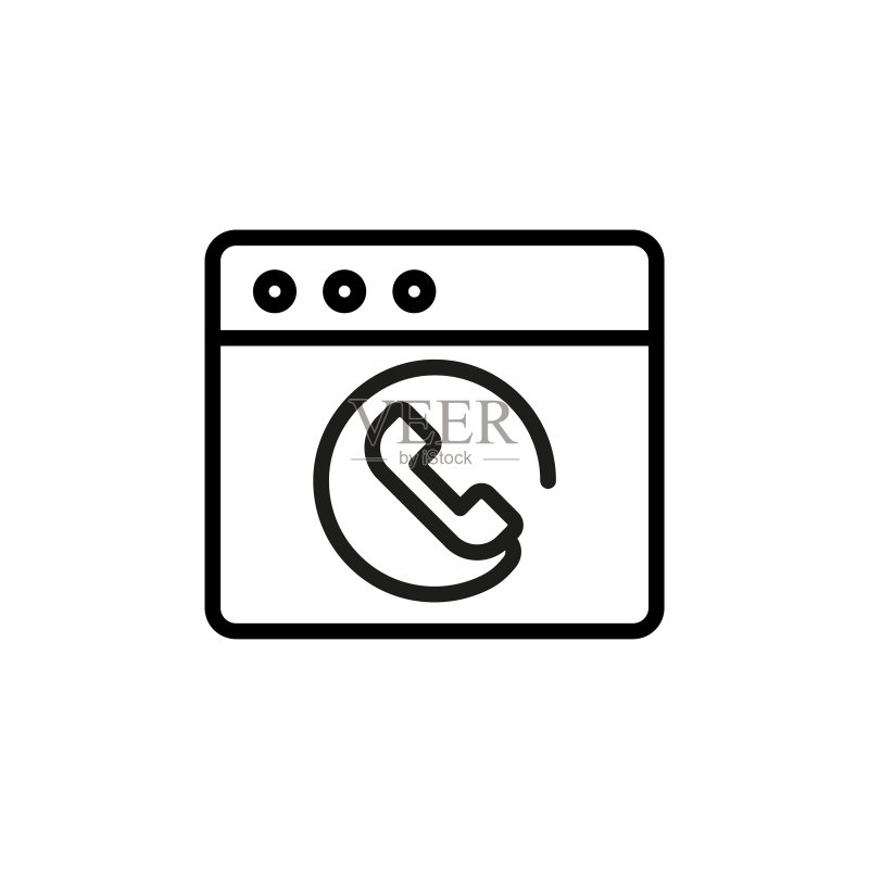 简易浏览器线条图标图标素材