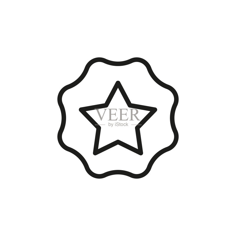 简易星形线条图标图标素材