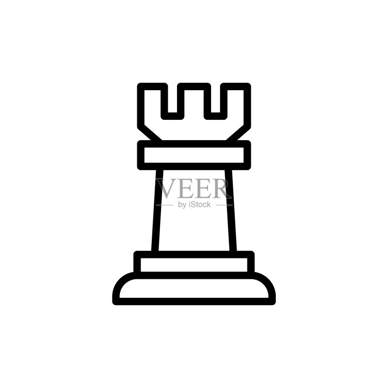 国际象棋线条图标图标素材