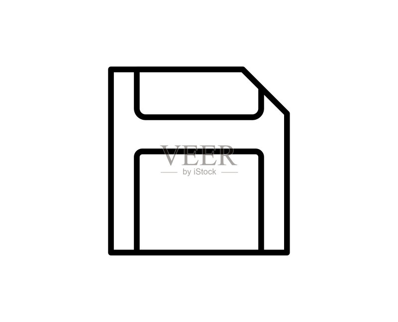 软盘线条图标图标素材