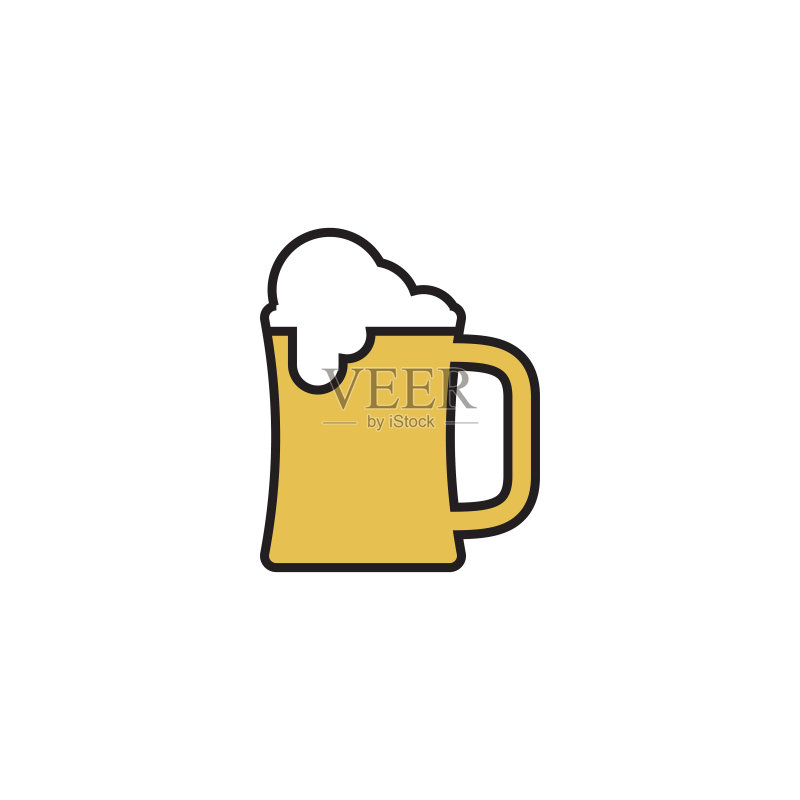 啤酒图标设计模板矢量隔离插图图标素材