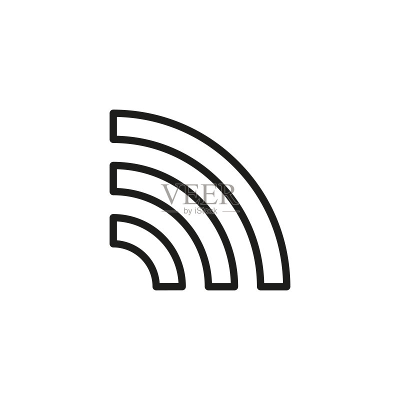 简约无线线条图标图标素材