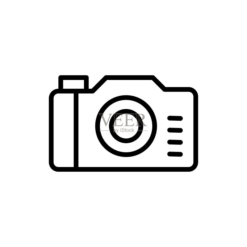简约相机线条图标图标素材