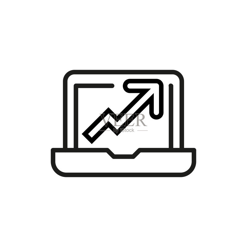 简单IT分析线条图标图标素材
