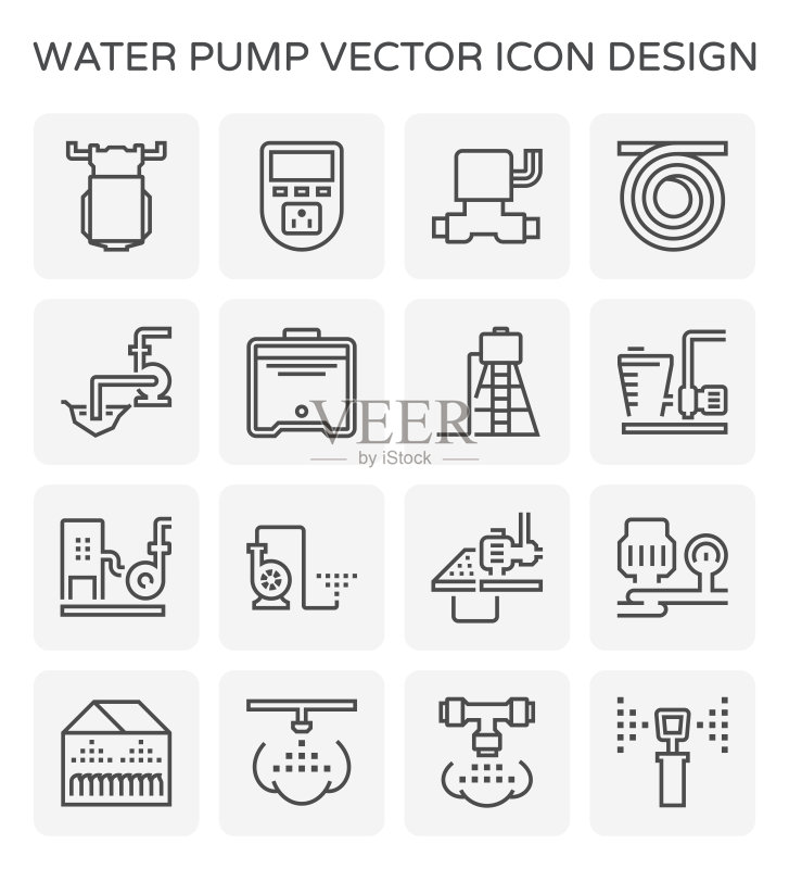 水泵图标图标素材