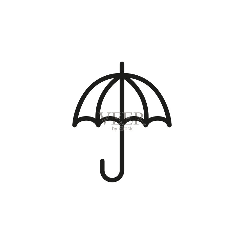 雨伞线条图标图标素材
