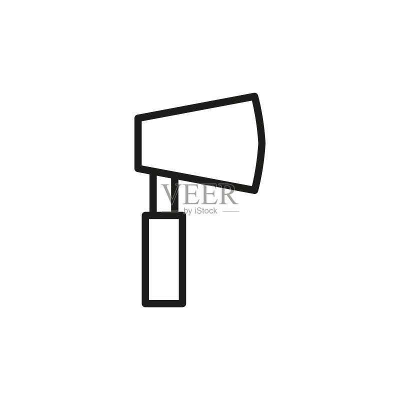 简约斧头线条图标图标素材
