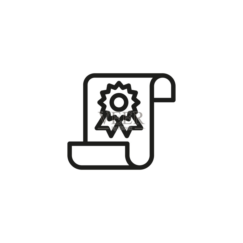 简单的文凭线条图标图标素材