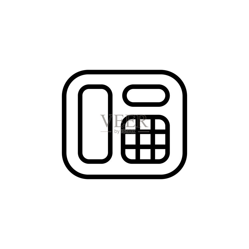 简约传真机线条图标图标素材