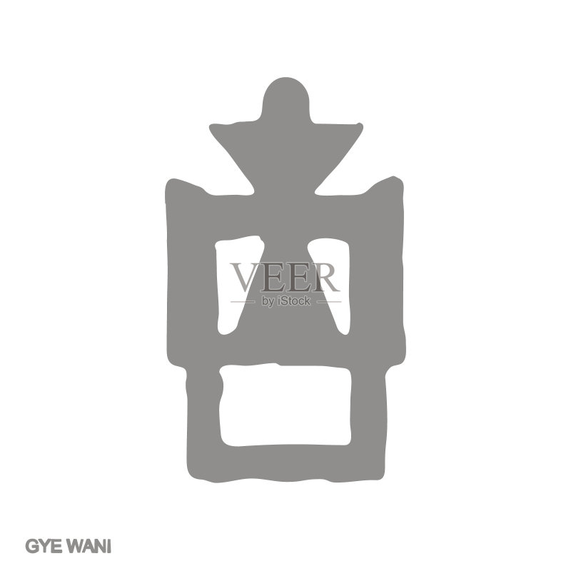 带有Gye Wani的单色图标图标素材