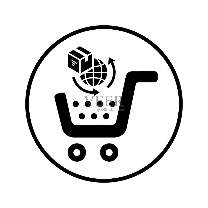 全球、国际购物矢量图标图标素材